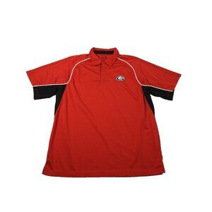University Of Georgia shirt Sz L Men Polo Game Day Red Black